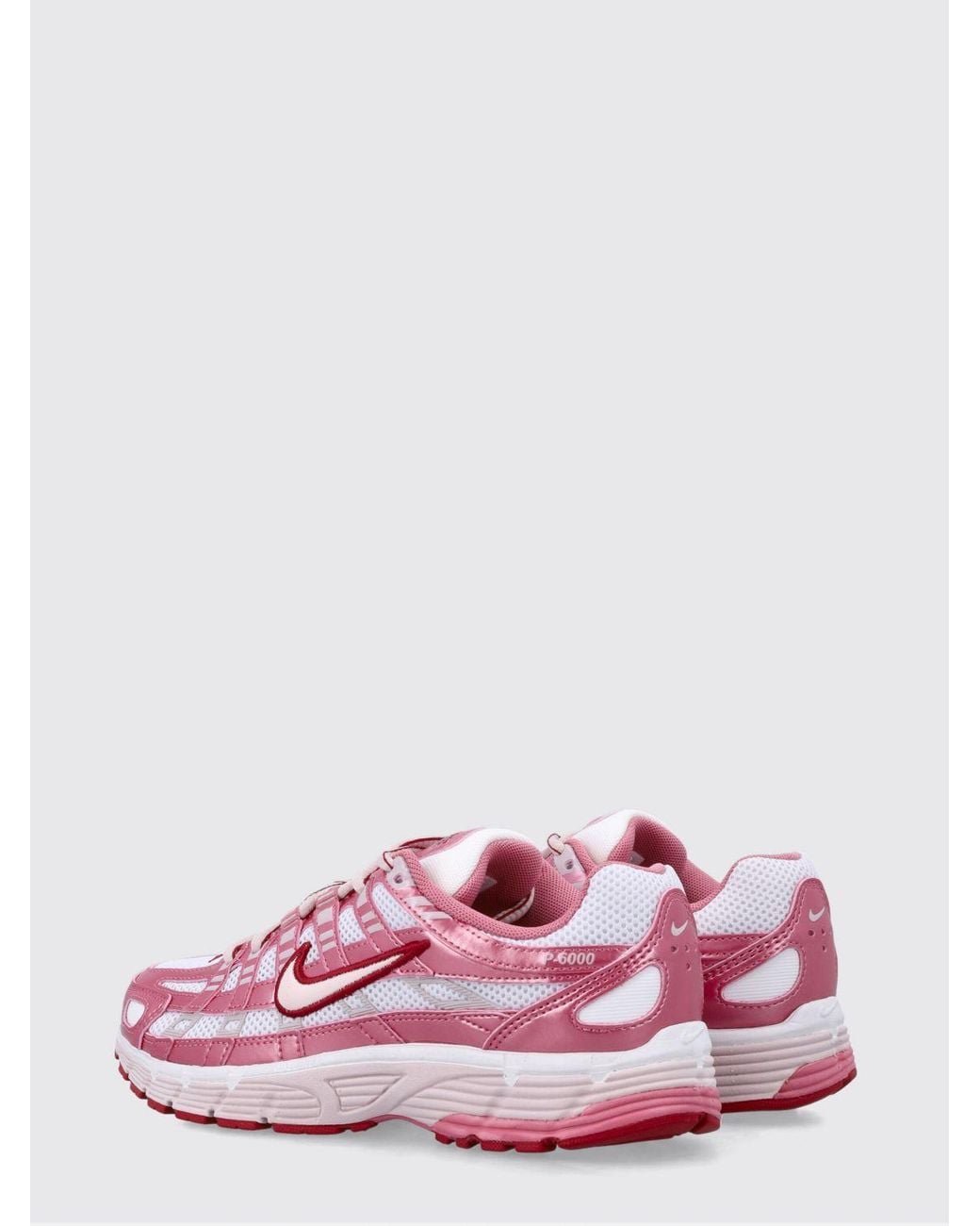 Nike Pink P-6000 Mesh And Rubber Sneakers