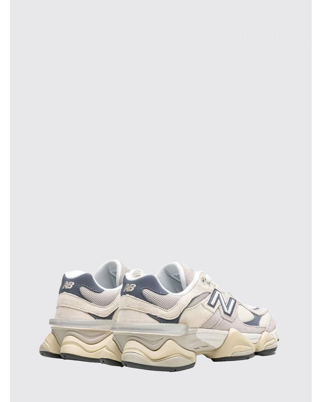 New Balance White 9060 Suede And Mesh Sneakers for men
