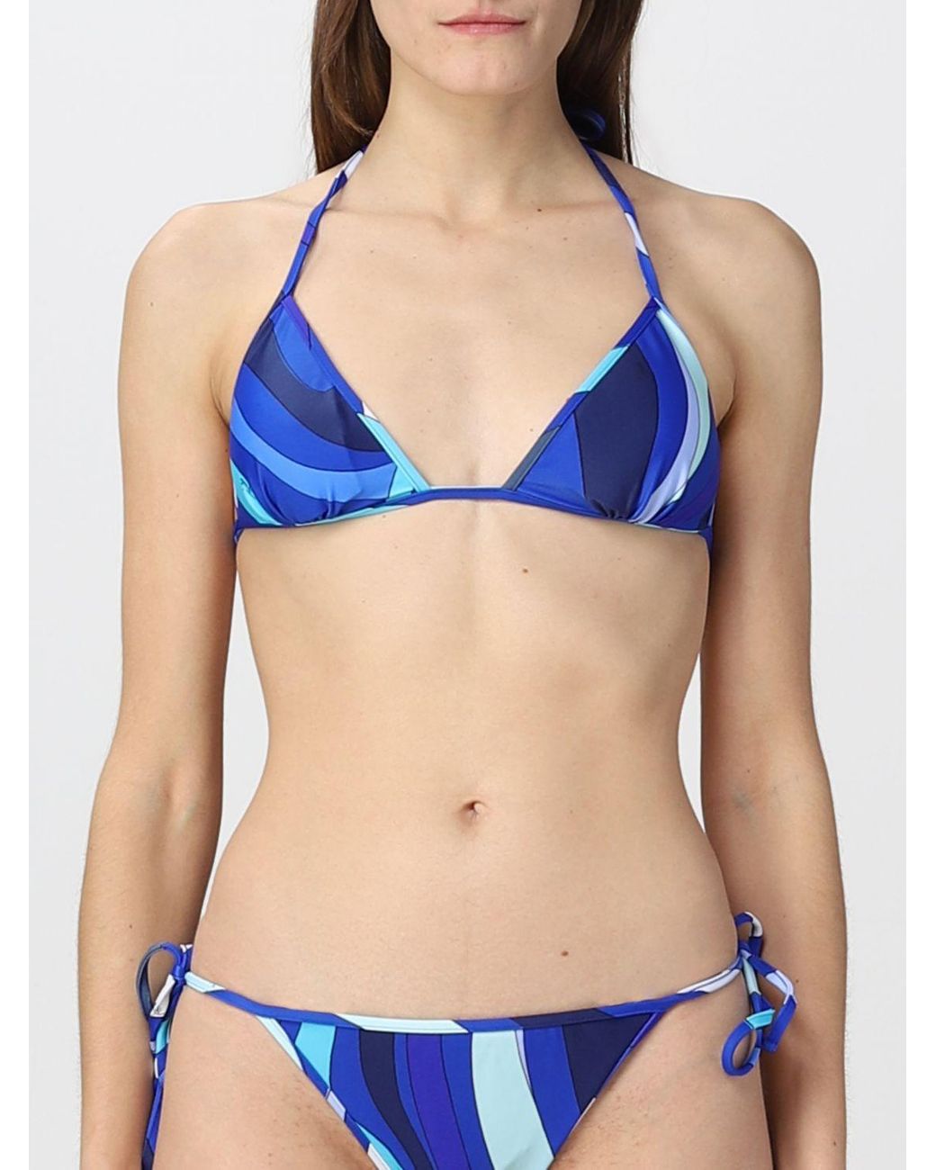 Emilio Pucci Swimsuit in Blue | Lyst Emilio Pucci Swimsuit in Blue | Lyst