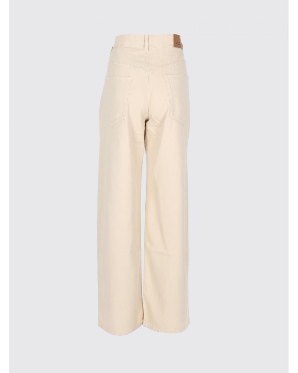 Isabel Marant Natural Rodayna High-Waisted Wide-Leg Jeans
