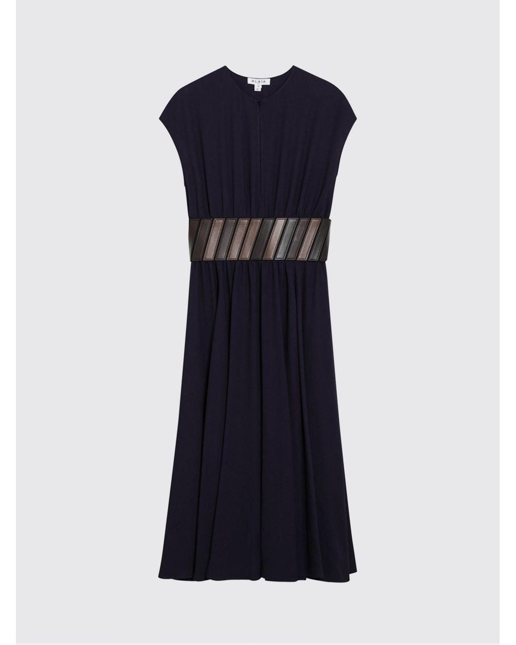 Alaïa Blue Viscose Midi Dress