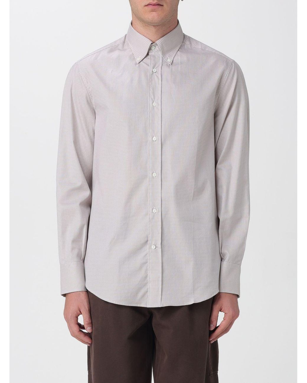 Brunello Cucinelli Gray Shirt for men