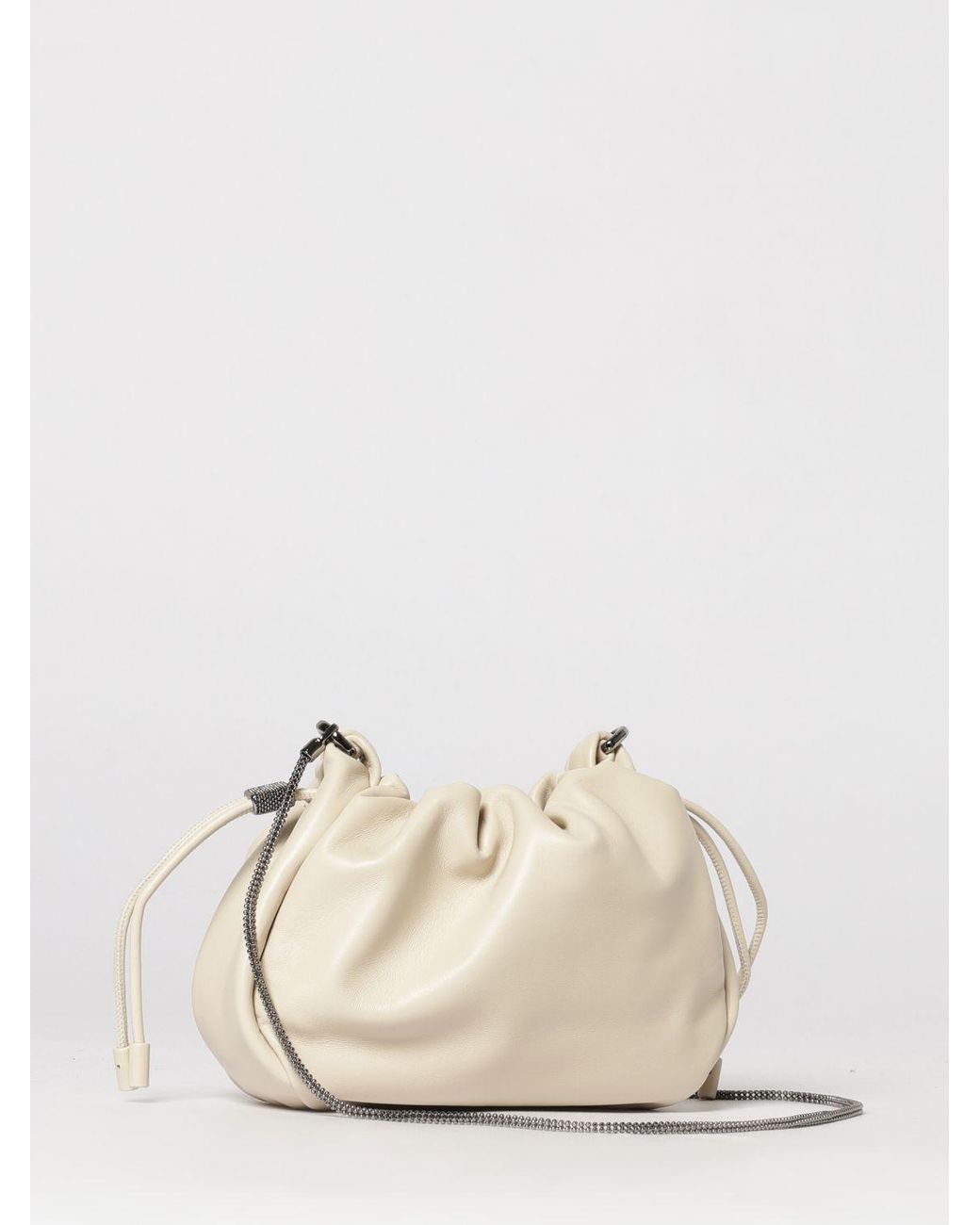 Borsa A Secchiello Mellow di Brunello Cucinelli in Natural