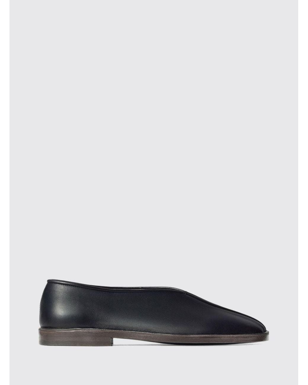 Lemaire White Rounded-Toe Lambskin Ballet Flats