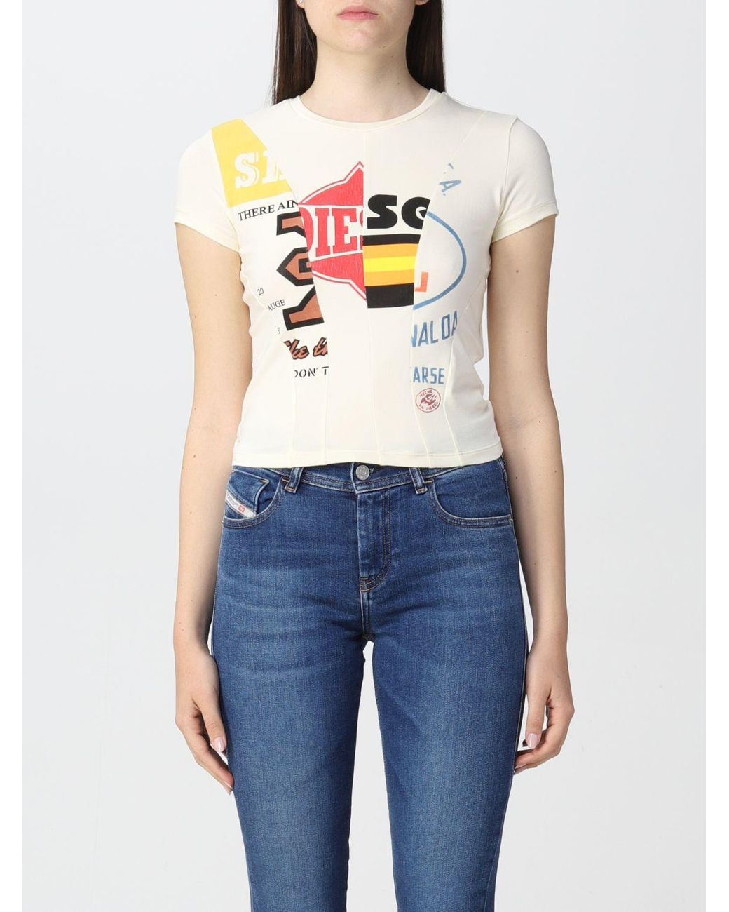 DIESEL T-shirt in White | Lyst