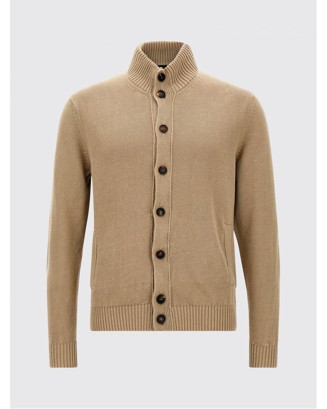 Zanone Natural Wool Turtleneck Sweater for men
