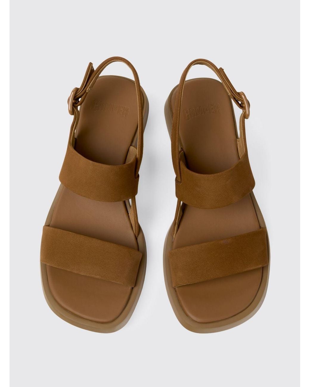 Camper Brown Dana Leather Sandal