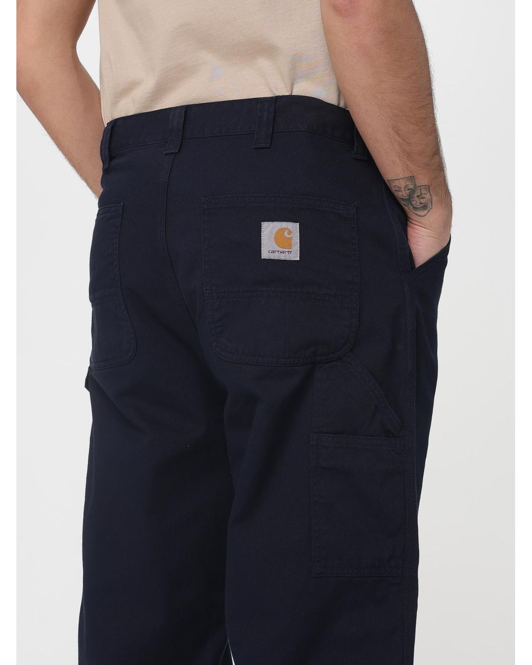 Carhartt Blue Og Single Knee Cotton Pant for men