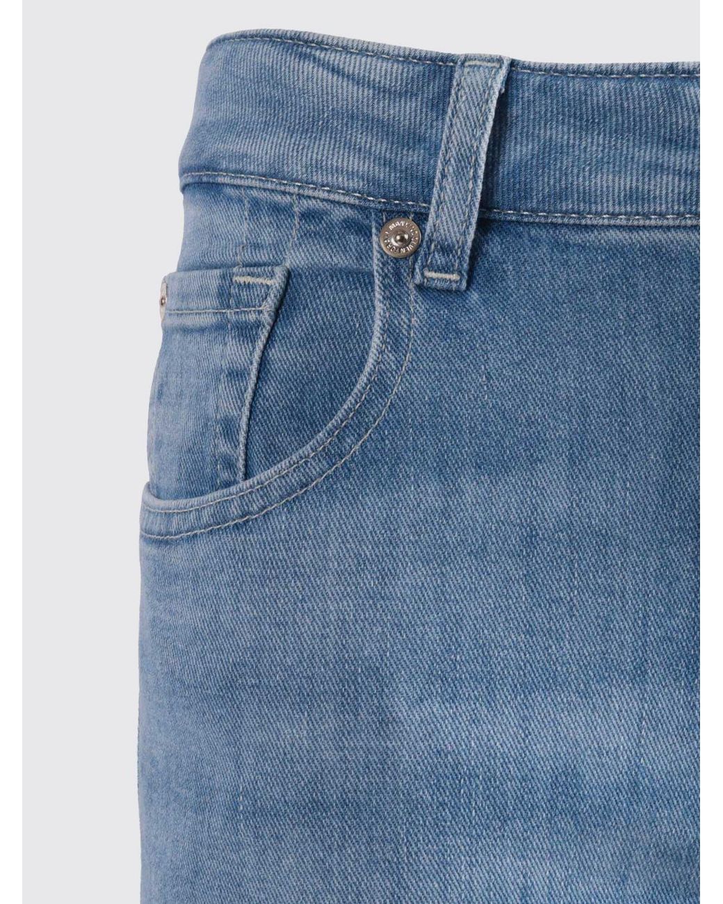 7 For All Mankind Blue Slim Fit Stretch Denim Jeans
