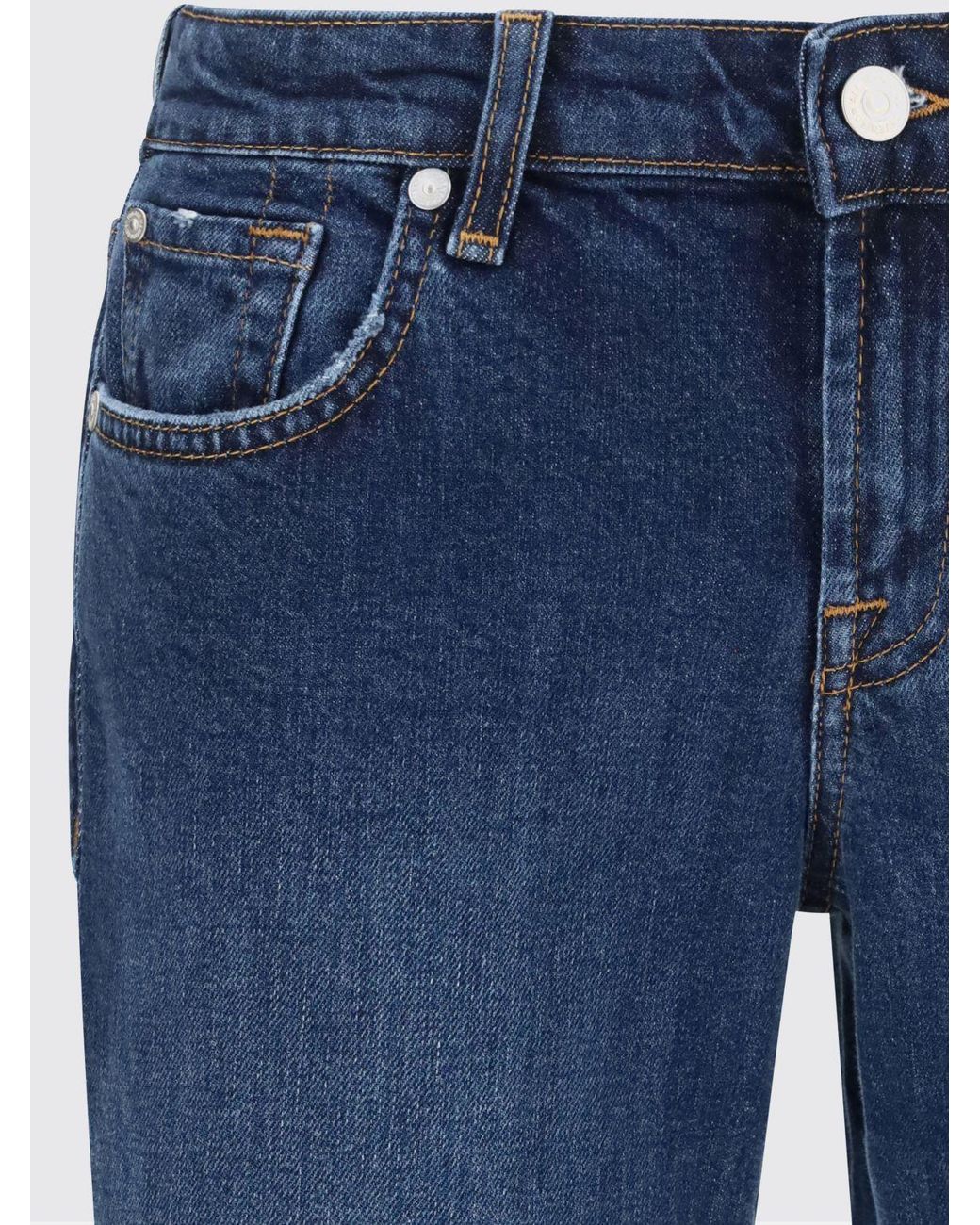 7 For All Mankind Blue High-Waisted Flare Jeans