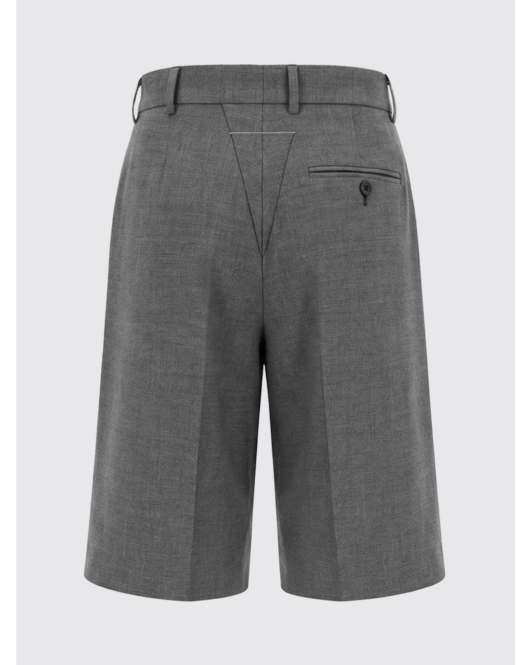 MM6 by Maison Margiela Gray High-Waisted Knee-Length Tailored Shorts