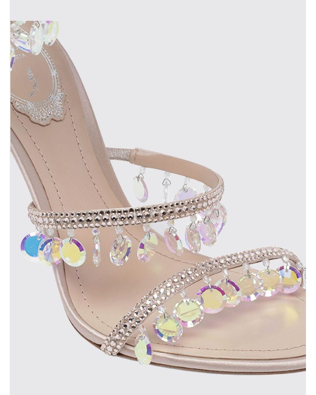 Rene Caovilla White Heeled Sandal
