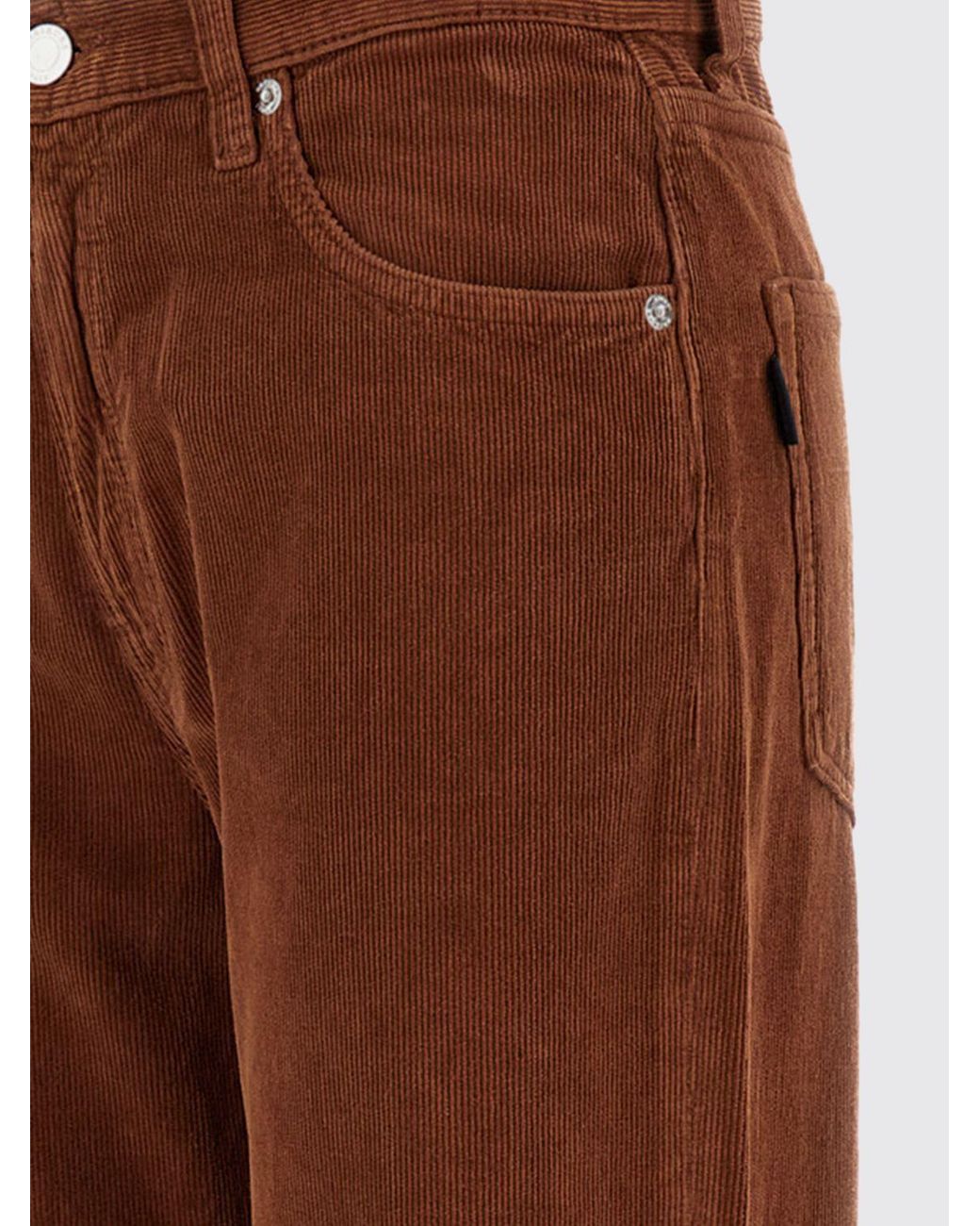 Haikure Red Korea High-Waisted Straight Corduroy Pants
