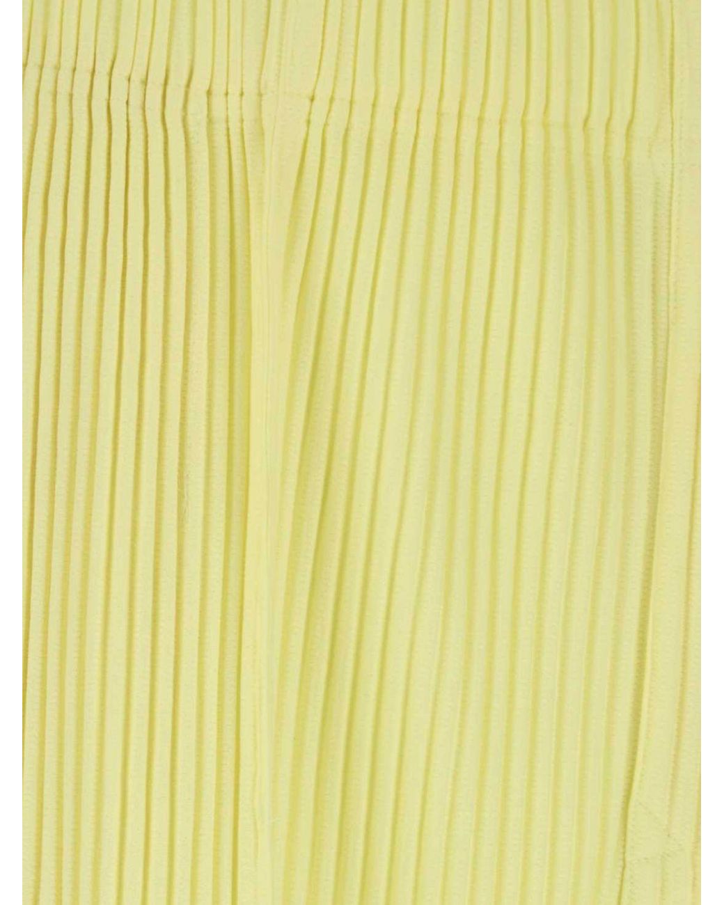 Homme Plissé Issey Miyake Yellow Pleated Crêpe Knee-Length Shorts Homme Plissé Issey Miyake for men