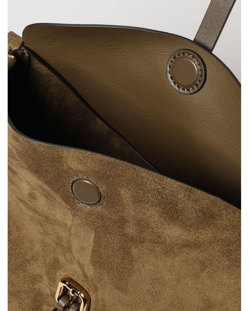Etro Brown Pony Suede Shoulder Bag With Pegaso Logo Buckle