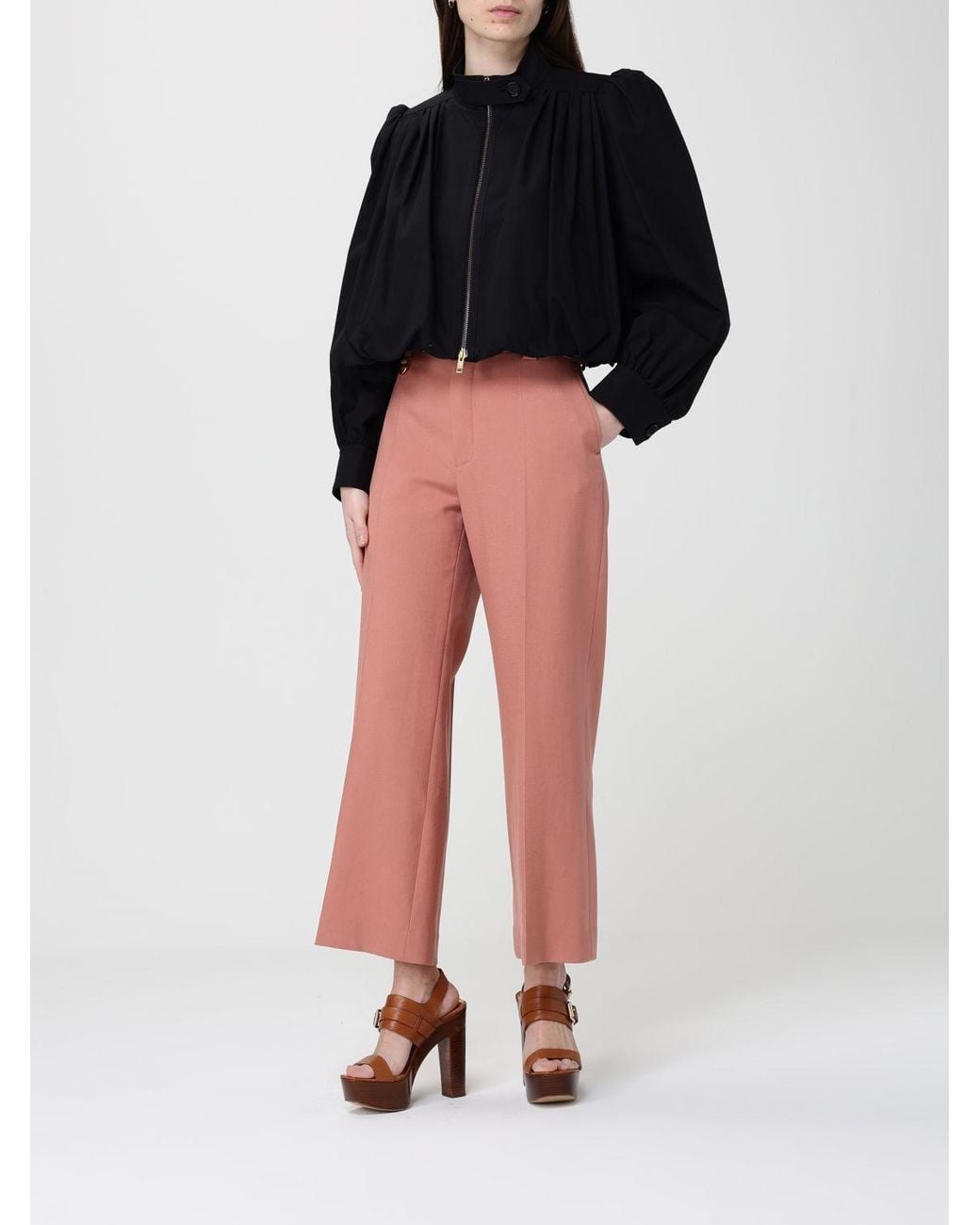 Chloé Pink ChloÉ Cotton Cropped Trousers