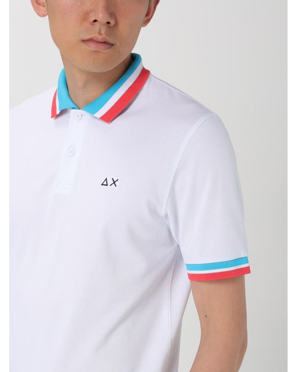 Sun 68 White Polo Shirt for men