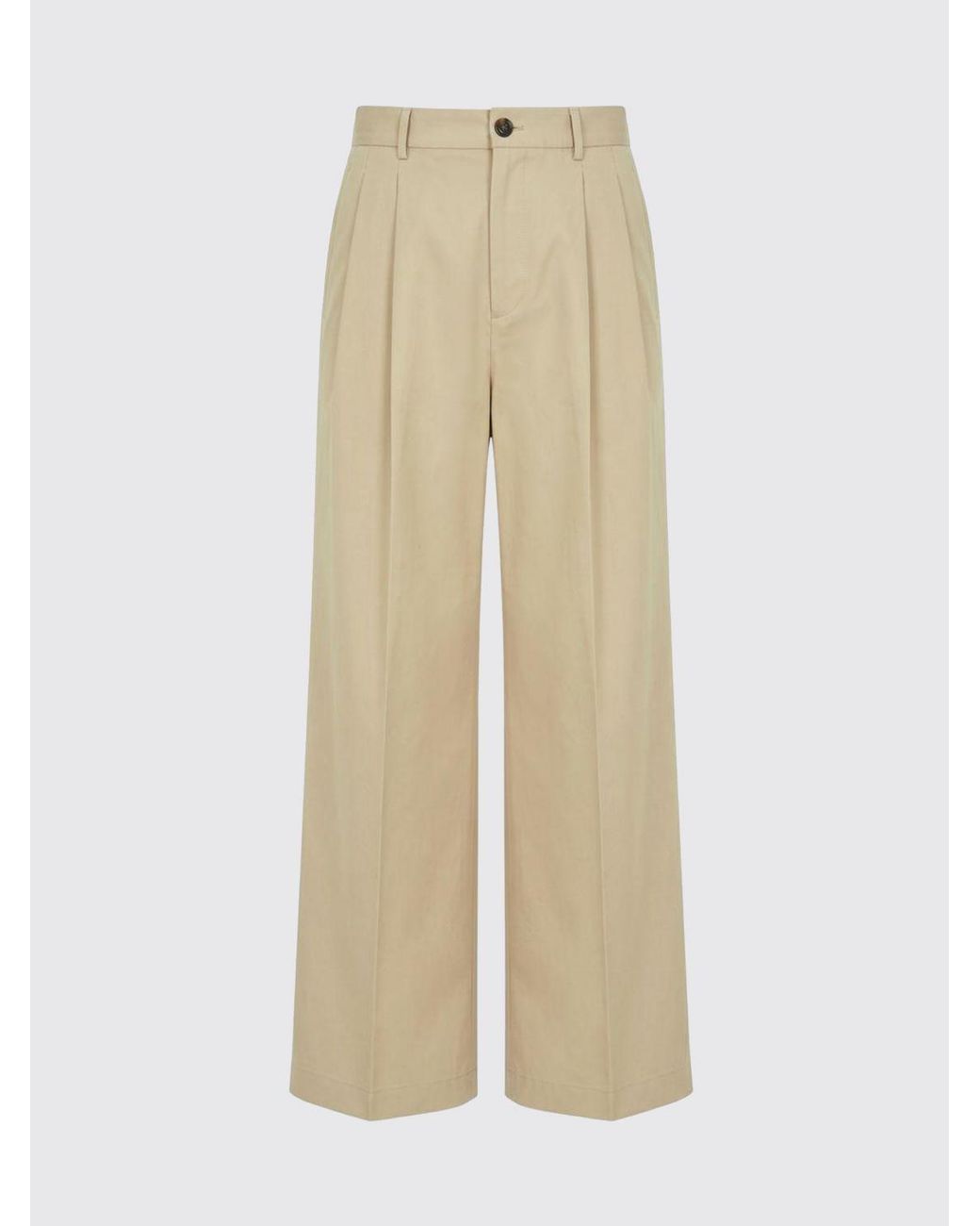 Jil Sander Natural Oversized Wide-Leg Cotton Trousers for men