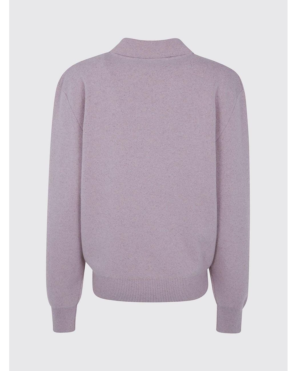 Rohe Purple Long-Sleeved Knit Polo