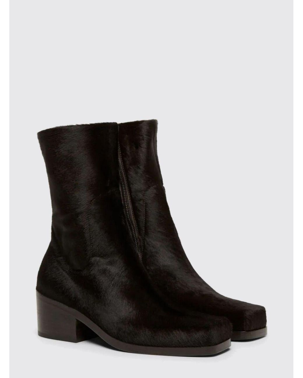 Marsèll Black Cassello Pony Hair Ankle Boots