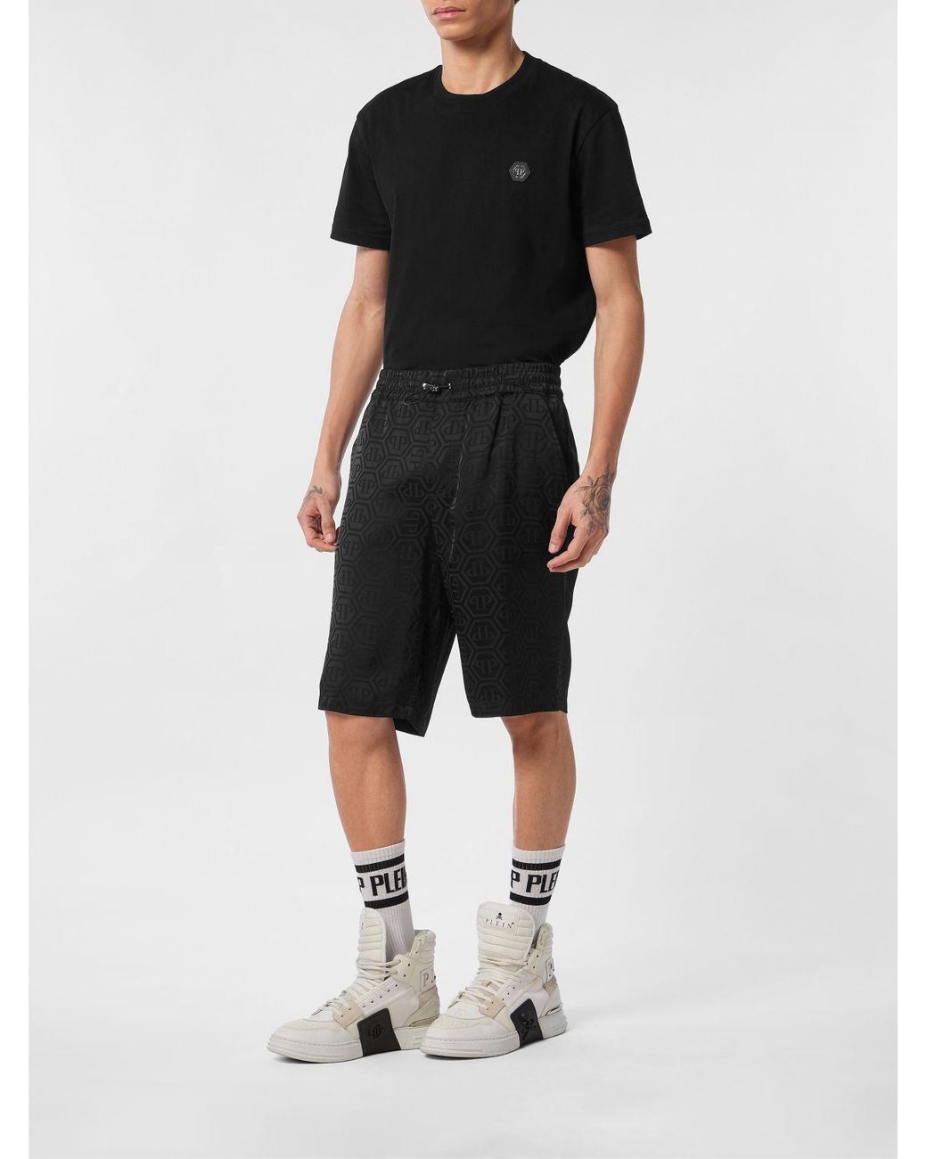 Philipp Plein Black Shorts for men