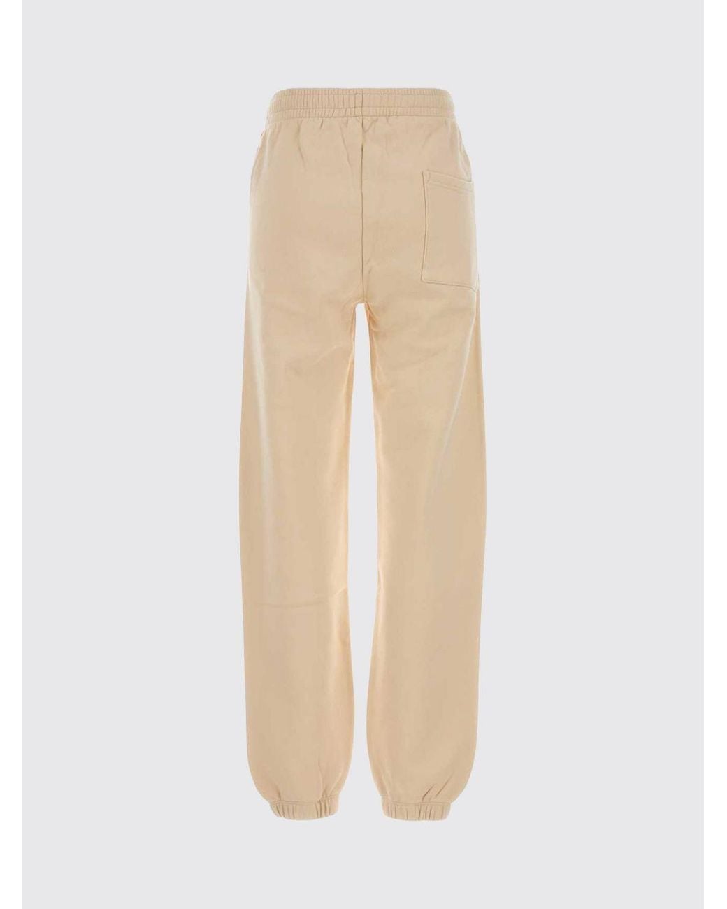 Sporty & Rich Natural Sporty &Amp Rich Straight-Leg Cotton Jogging Trousers With Elasticated Waist And Cuffs