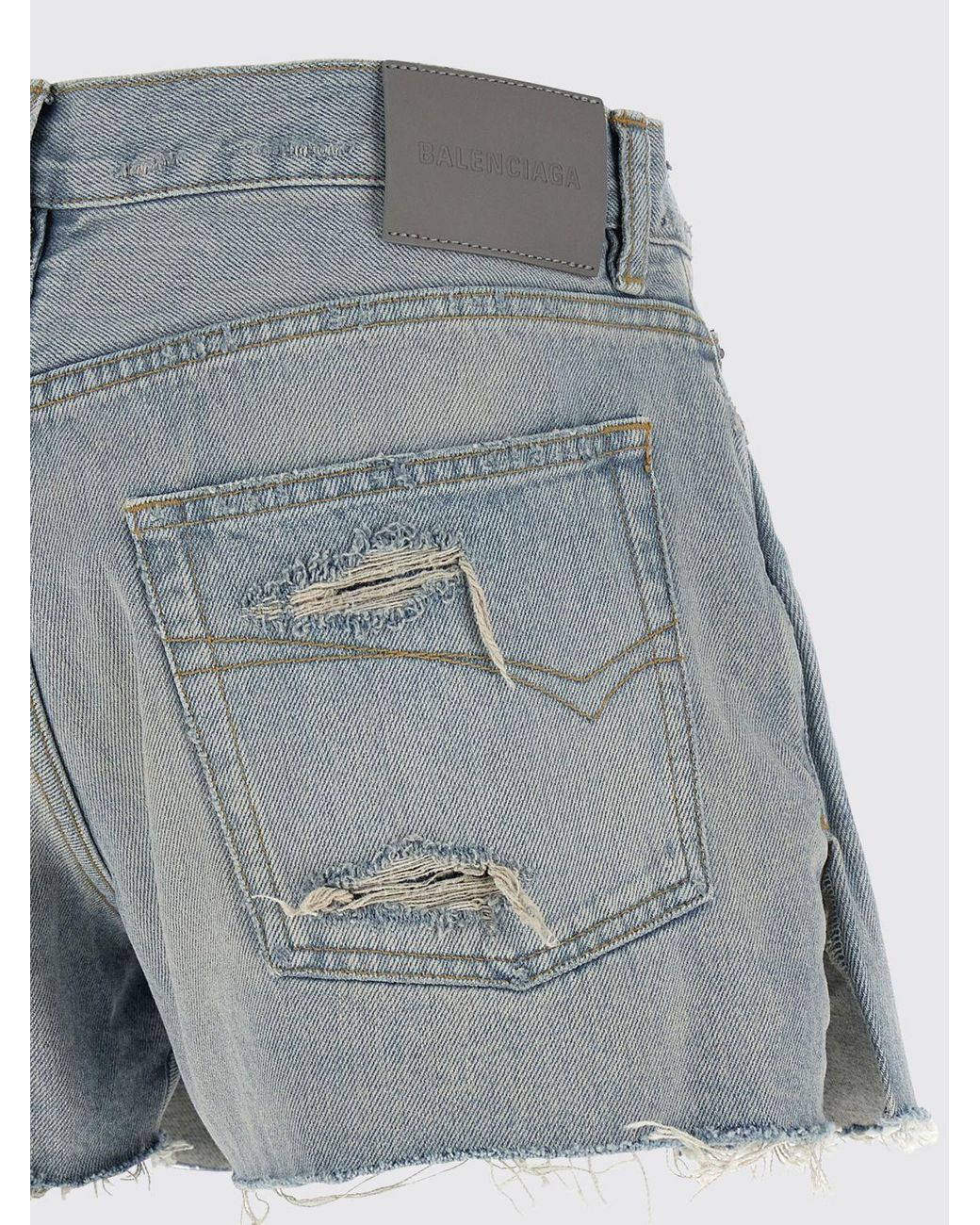 Balenciaga Blue Denim Shorts
