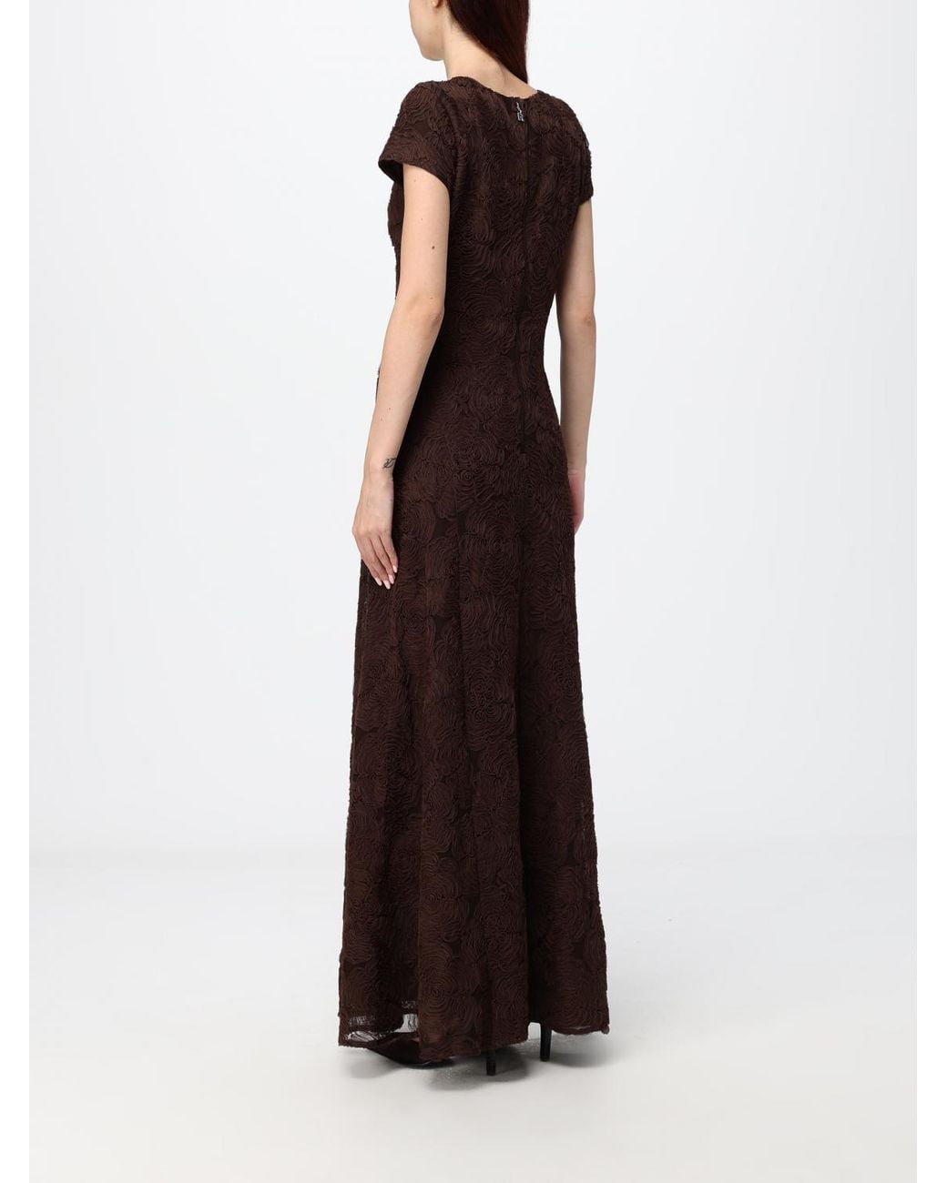 ROTATE BIRGER CHRISTENSEN Purple V-Neck Long Evening Gown
