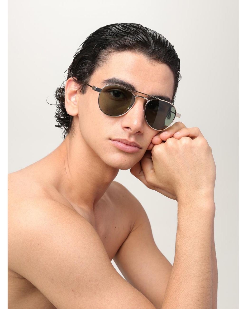 Occhiali Da Sole Sl 708 di Saint Laurent in Natural da Uomo