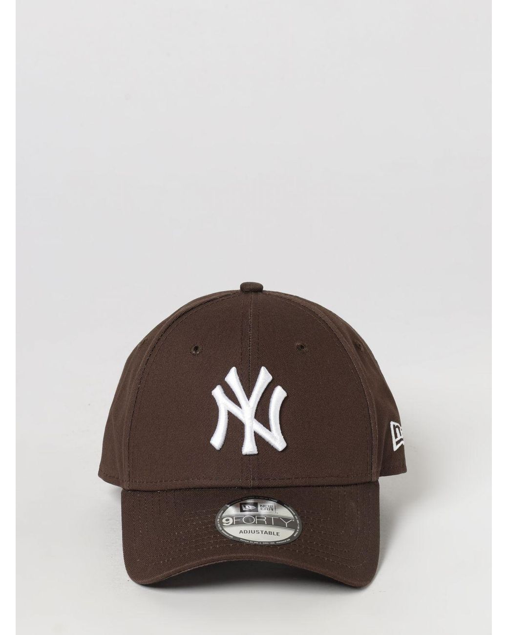 KTZ Brown 9Forty Ny Yankees Cotton Baseball Cap With Embroidered Logo for men