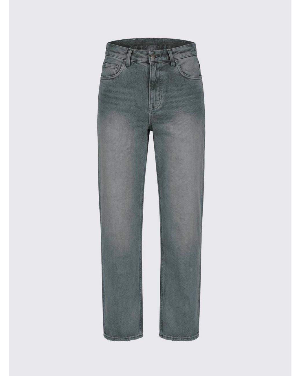 Haikure Gray Lisa High-Waist Straight Jeans