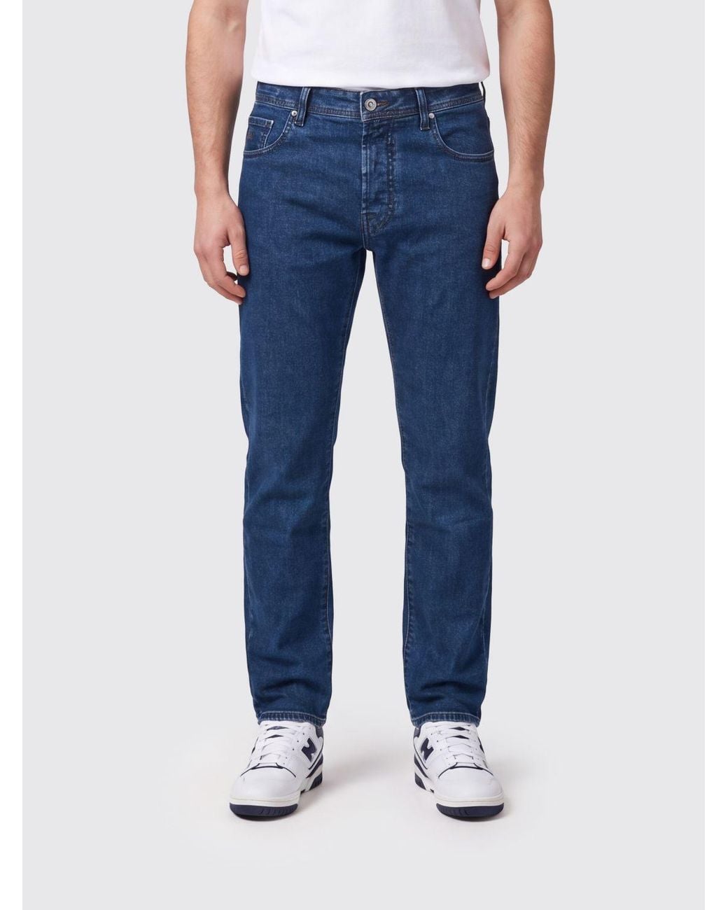 Jacob Cohen Blue Slim Fit Mid-Rise Five-Pocket Cotton Denim Jeans for men