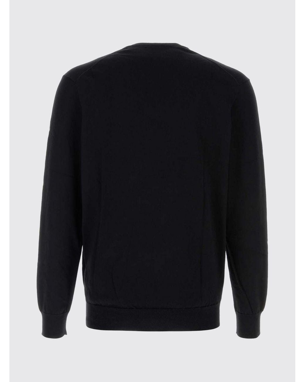 Polo Ralph Lauren Blue V-Neck Cotton Jumper With Embroidered Pony Logo for men