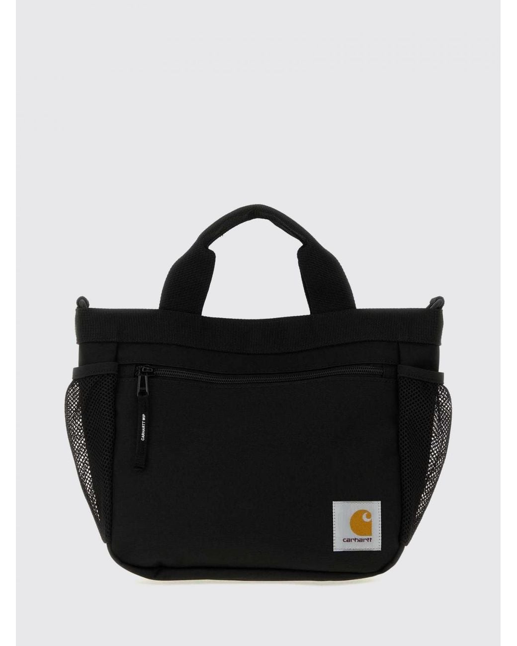 Carhartt Black Philis Small Canvas Tote Bag With Double Handle And Logo Patch for men