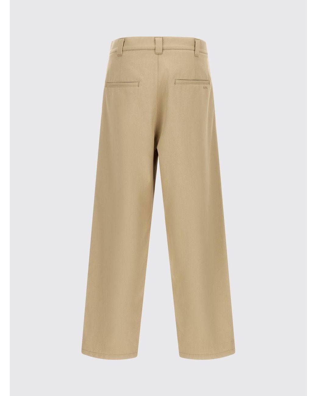 A.P.C. Natural Ricky Wide-Leg Pleated Cotton Trousers for men