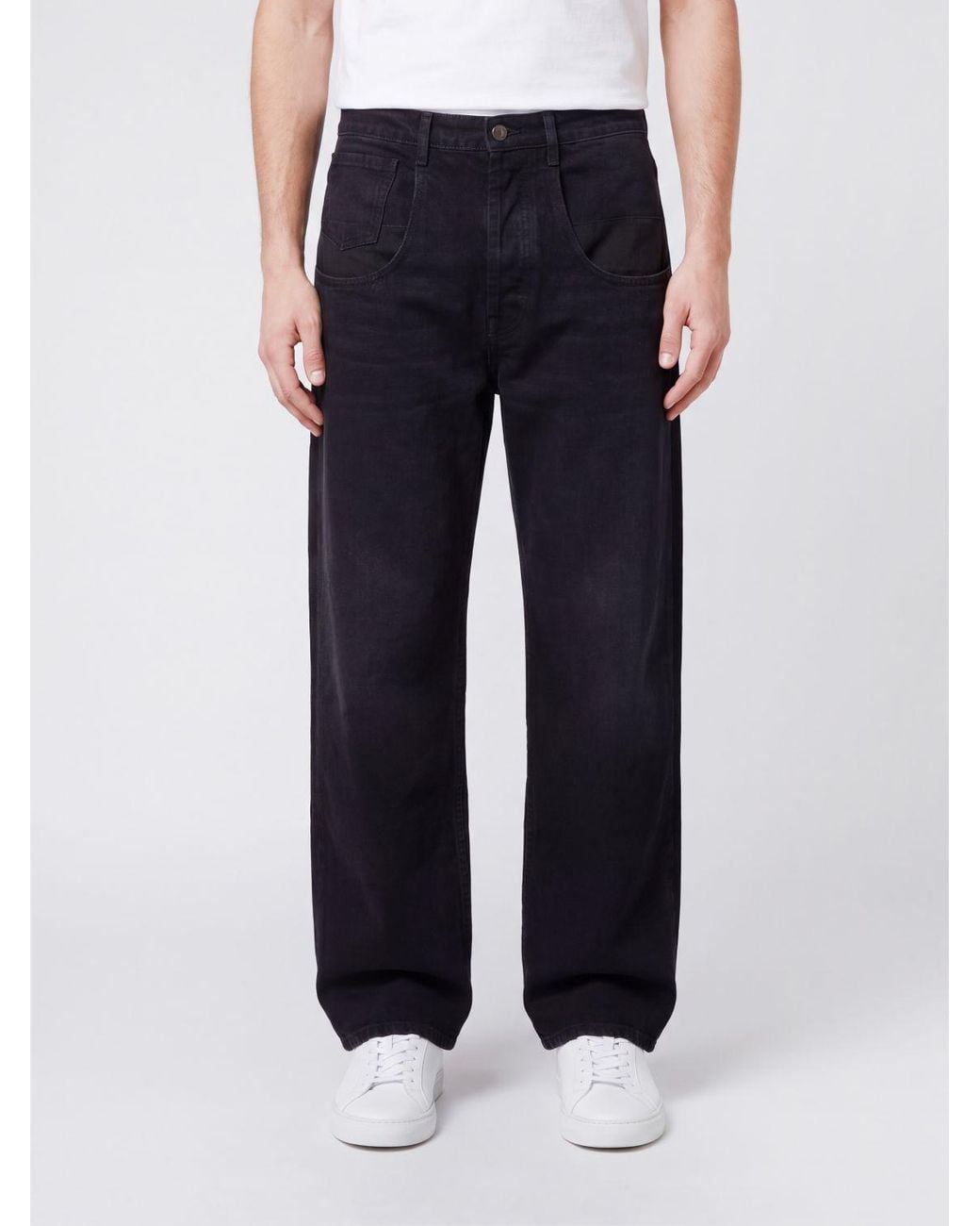 Maison Margiela Blue Mid-Rise Straight-Leg Cotton Denim Jeans for men