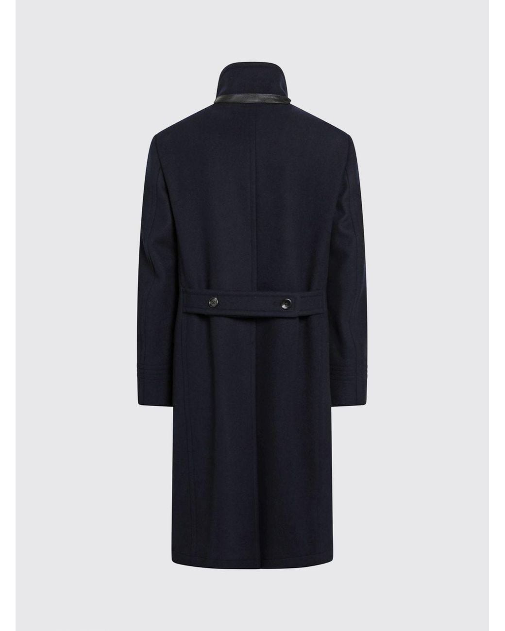 Tom Ford Blue Double-Breasted Long Coat for men