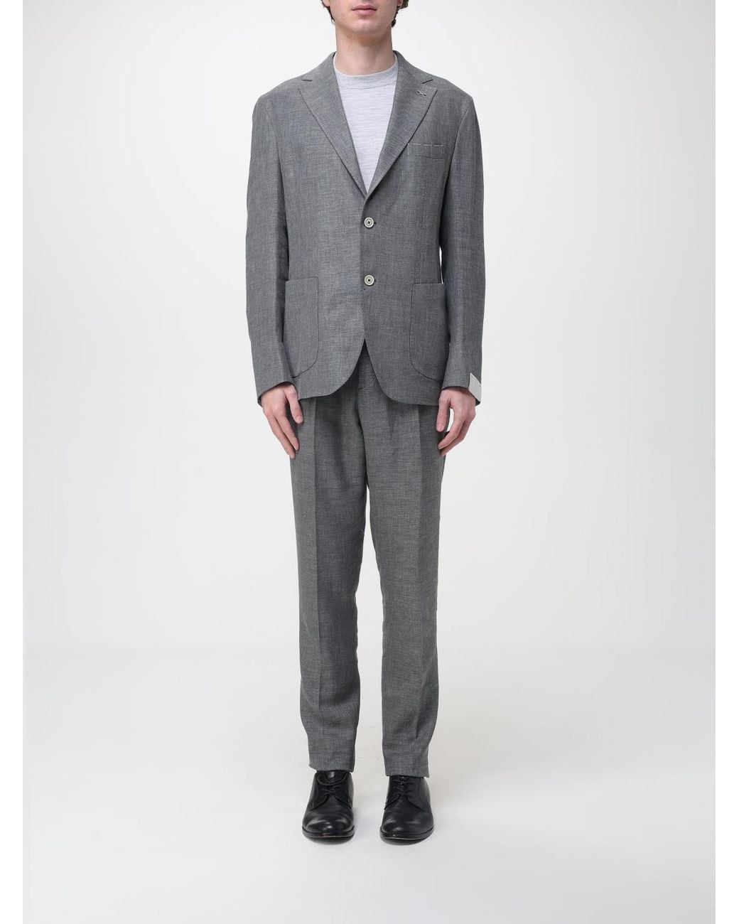 Eleventy Gray Virgin Wool Suit for men