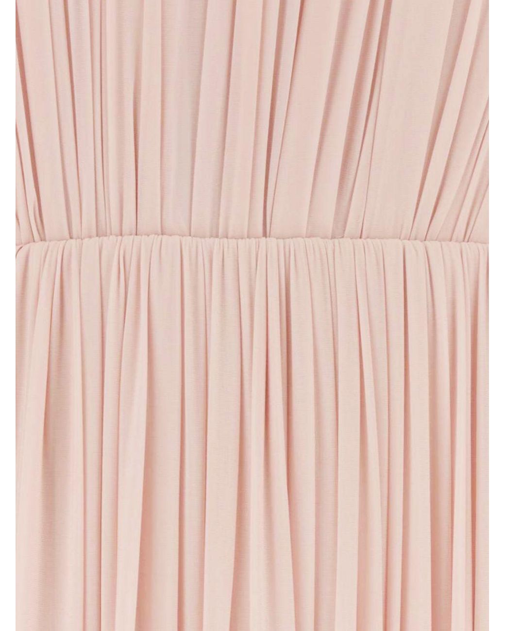 Magda Butrym Pink Pleated Crêpe Off-The-Shoulder Midi Cocktail Dress