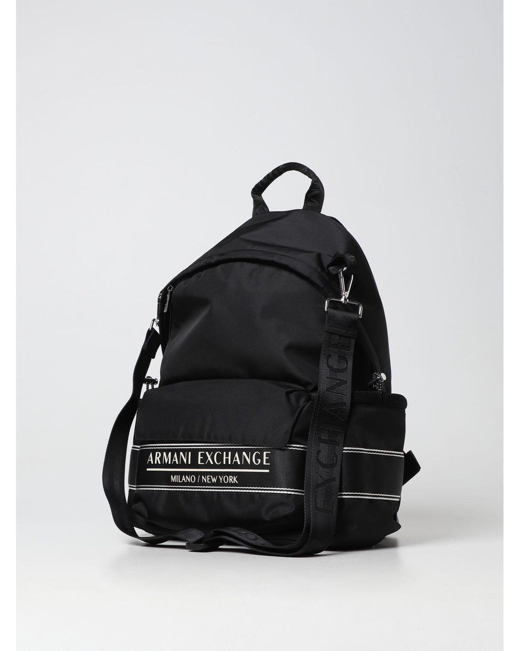 armani exchange black backpack