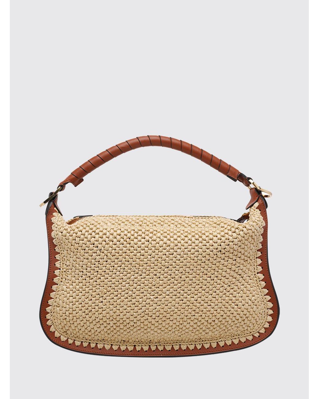 Chloé Brown ChloÉ Crochet Raffia And Leather Marcie Bag