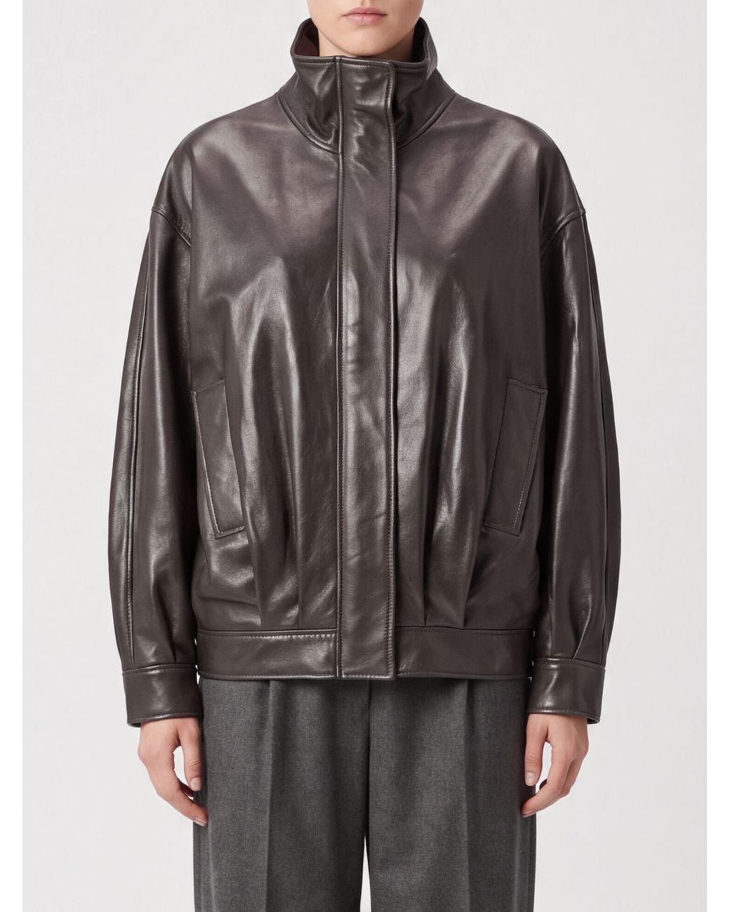 Arma Gray Relaxed-Fit Bomber Jacket