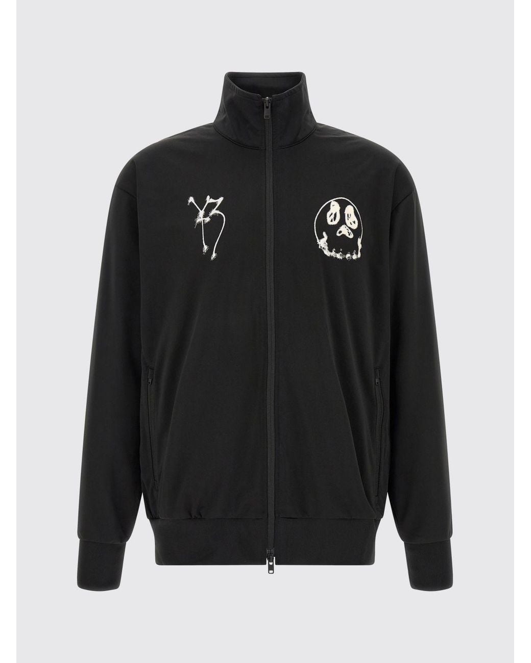Y-3 Blue High Neck Zip-Up Track Jacket for men