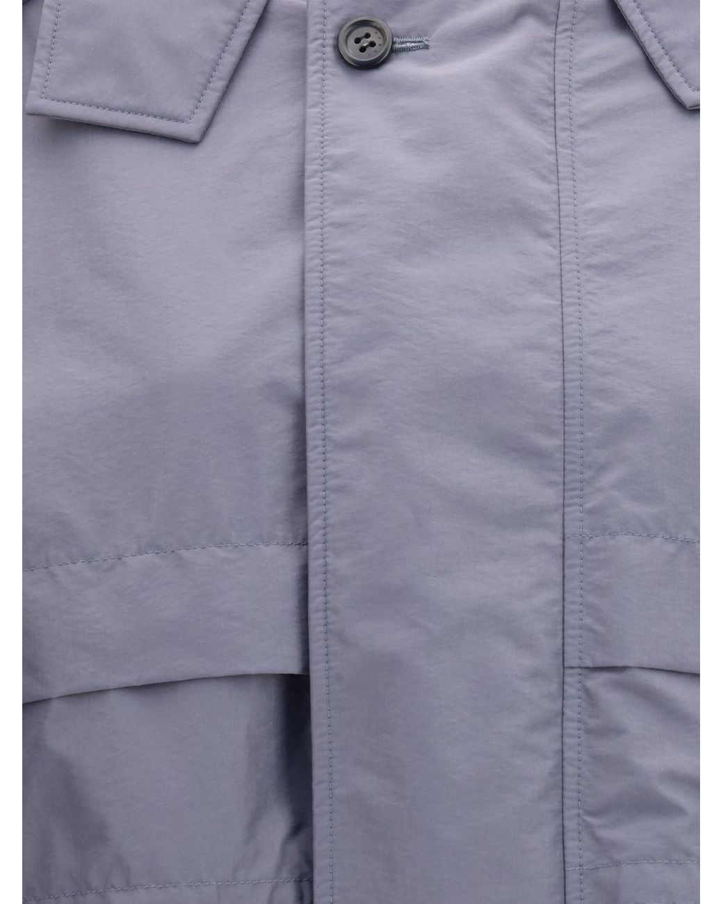 Marni Blue Relaxed Fit Short Trench Coat