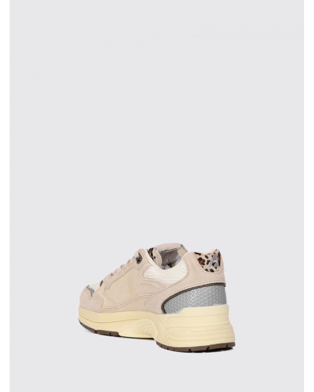 Autry Natural Hyperway Two-Tone Leather And Mesh Sneakers With Cut-Out Logo