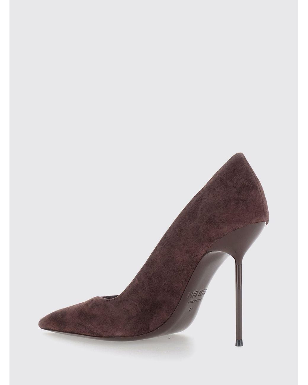 Paris Texas Brown Lidia Suede High Stiletto Heel Court Shoes