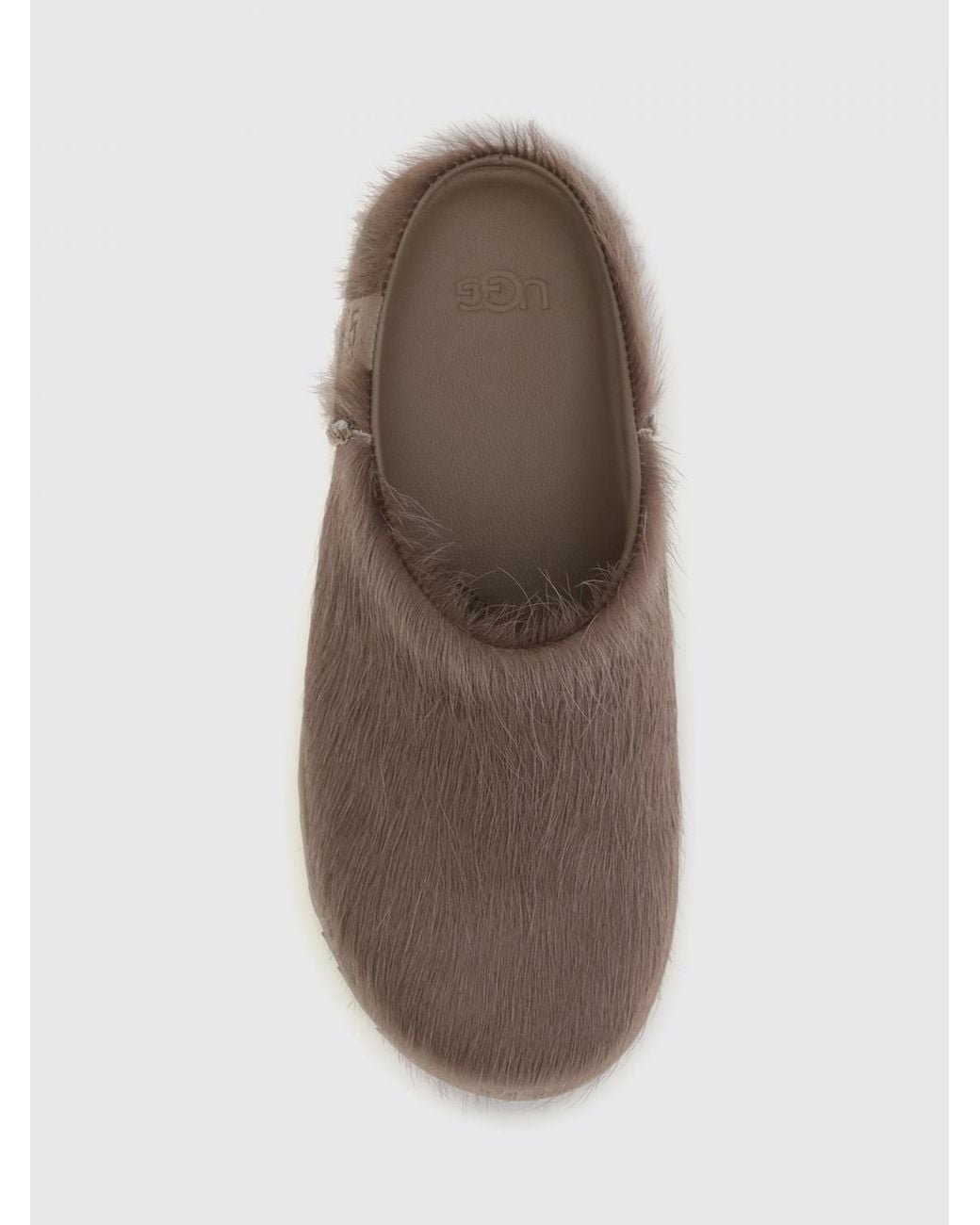 Ugg Gray Otzo Pony-Hair Mules With Round Toe And Low Heel
