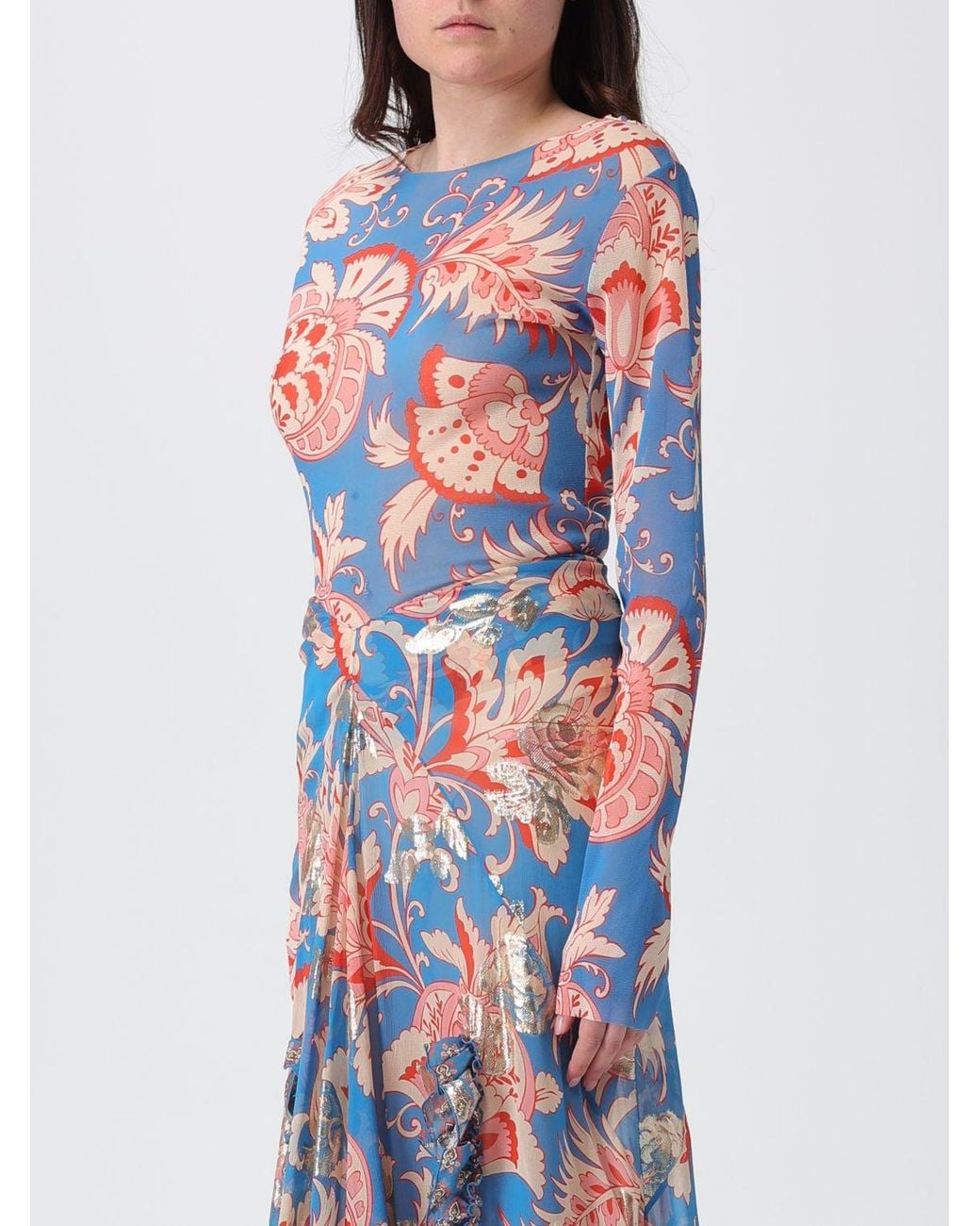 Etro Red Long-Sleeved Printed Top