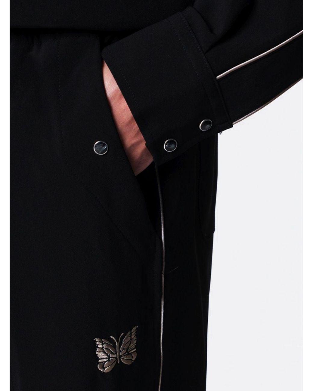 Pantaloni Flared di Needles in Black da Uomo