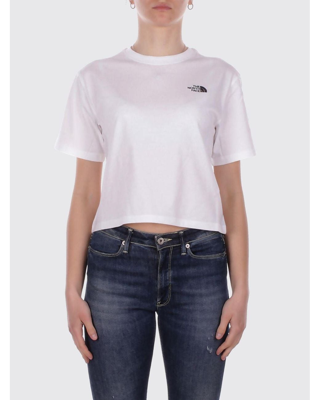 The North Face White Cotton T-Shirt With Logo